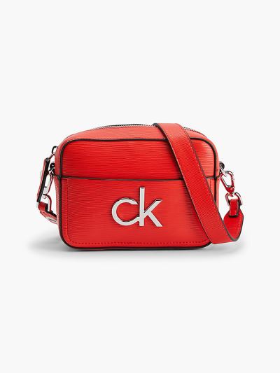 Calvin Klein Táskák & Kiegészítők HU025313 | Calvin Klein Bőr Női Crossbody Táska Korall